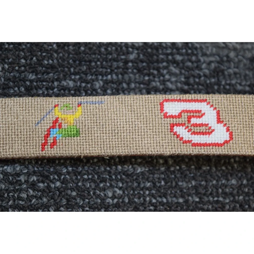 Brewster Belt Co CUSTOM Needlepoint HUDSON FAMILY Belt 40 North Carolina Fishing